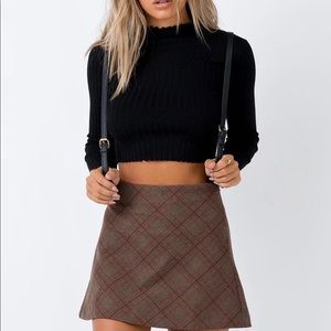Princess Polly BRAND NEW WITH TAGS “FIKE MINI SKIRT BROWN”
